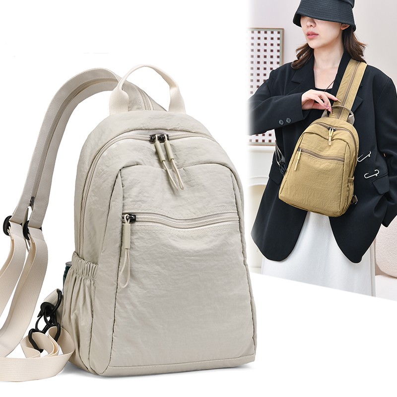 Sling Backpack Shoulder - Women's Lightweight Nylon Backpack Multi-functional Convertible