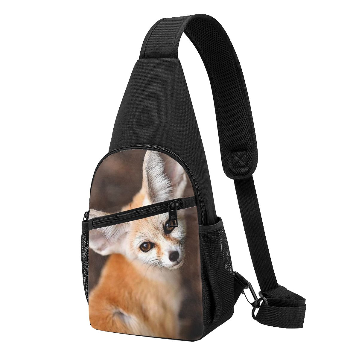 Sling Backpack Shoulder - Cute Fennec Fox Chest Bag Men