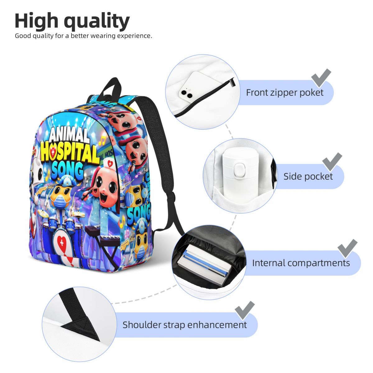 Horror Game Animals Hospitals  - School Backpack Teen review and price