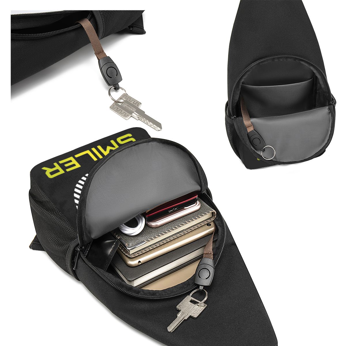 The Smiler Alton Towers Merch  - Sling Backpack Shoulder review and price