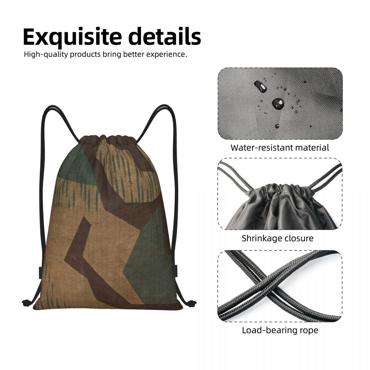 Splintertarn German Camouflage - Drawstring Gym Bag review and price