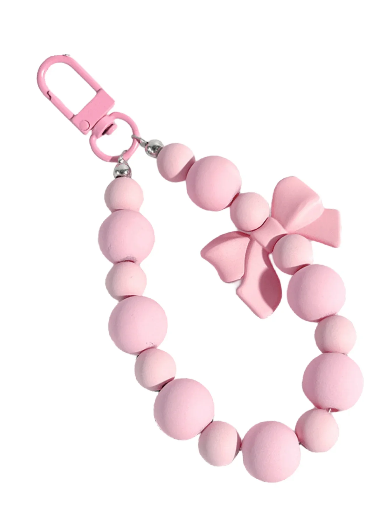 1pc Pink Pearl Bow Keychain Mo - School Backpack Teen review and price