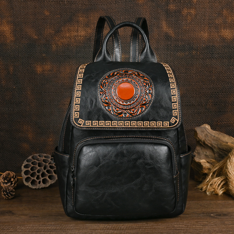 Johnature 2026 New Vintage Han - Leather Backpack Vintage review and price