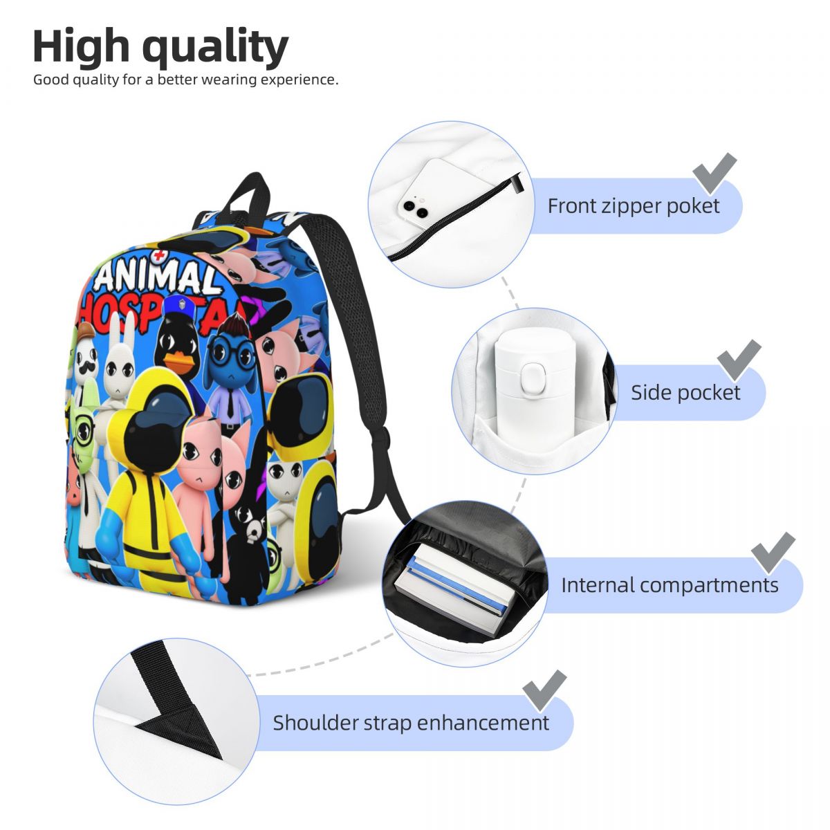 2026 Game Animals Hospitals Ba - School Backpack Teen review and price