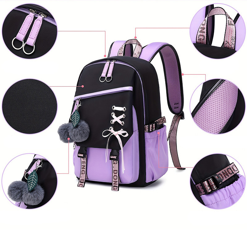 Color Block Backpack Teen Girl - School Backpack Teen review and price