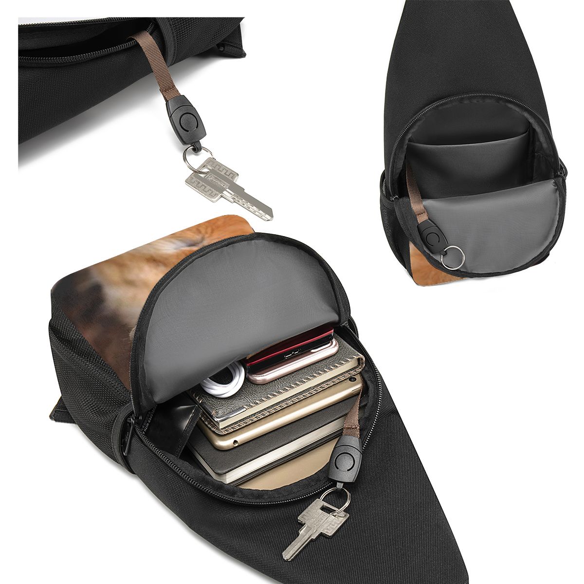 Cute Fennec Fox Chest Bag Men  - Sling Backpack Shoulder review and price