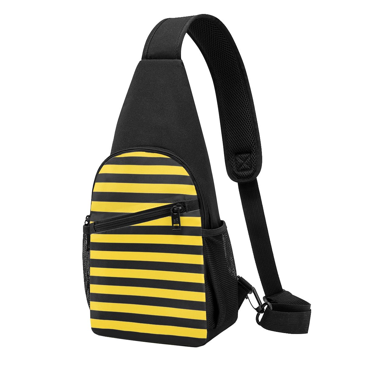 Yellow And Black Stripes In Th - Sling Backpack Shoulder review and price
